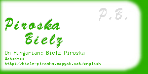 piroska bielz business card